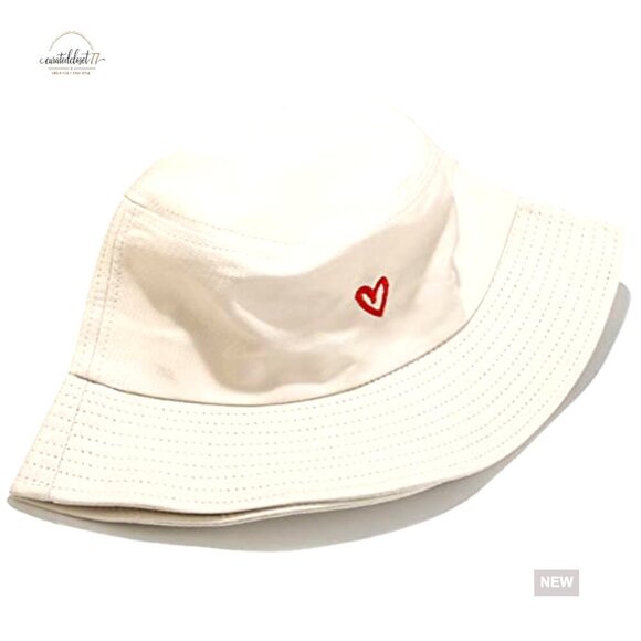 Cotton Bucket Hat with Embroidery, Foldable Sun Protection for Beach main image 4